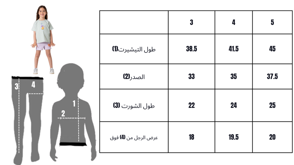 ترنج بناتي صيفي Sunny Flow - طقم قطن ناعم قطعتين - مقاسات 3 إلى 5