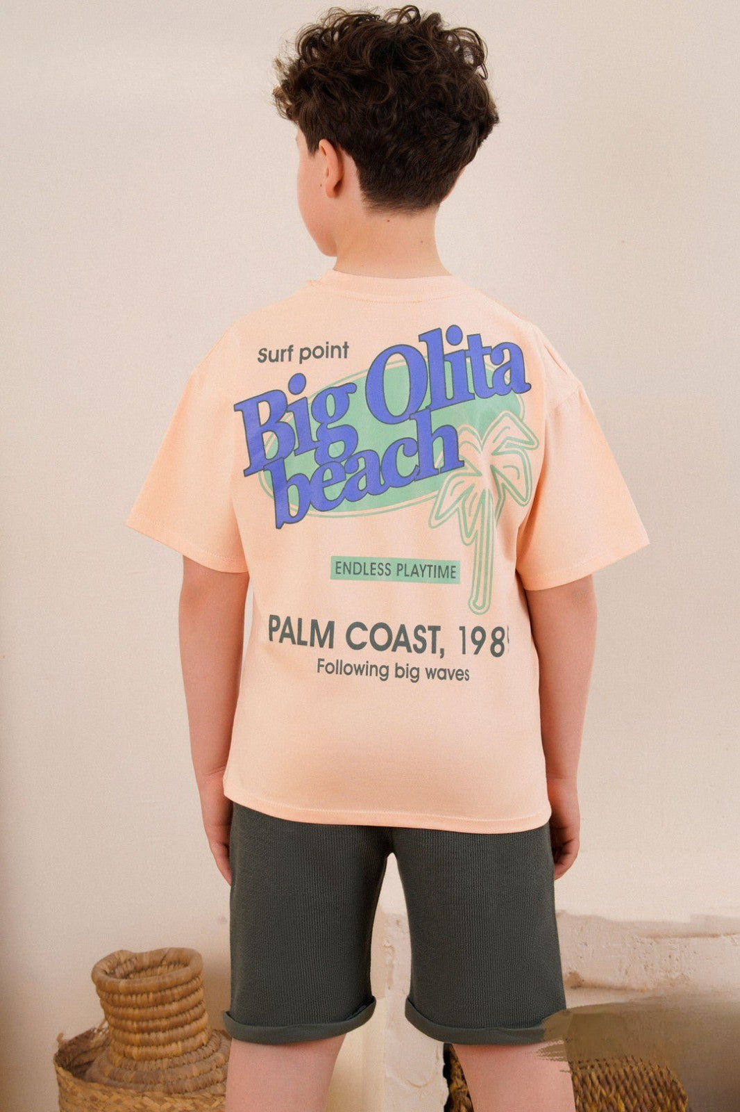 طقم ولادي صيفي كاجوال "Olita Beach" - قطن 100%